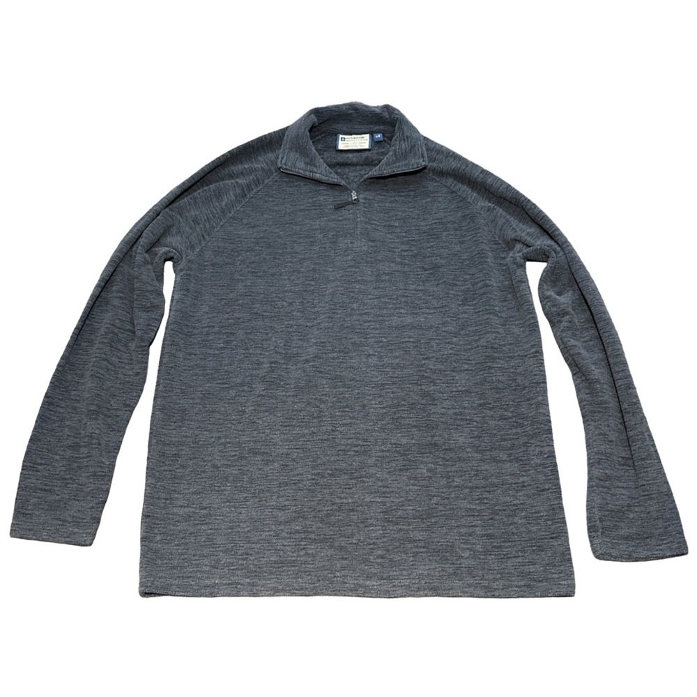 MOUNTAIN WAREHOUSE men's blue fleece 1/4 zip pullover sweater, size large.